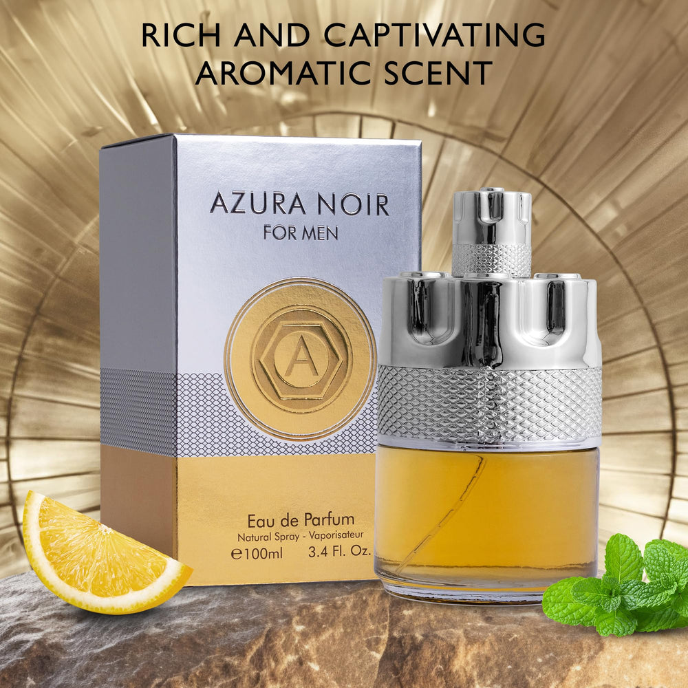URBAN COLLECTION Azura Noir mint-lavender detail brings cooling freshness and sophistication