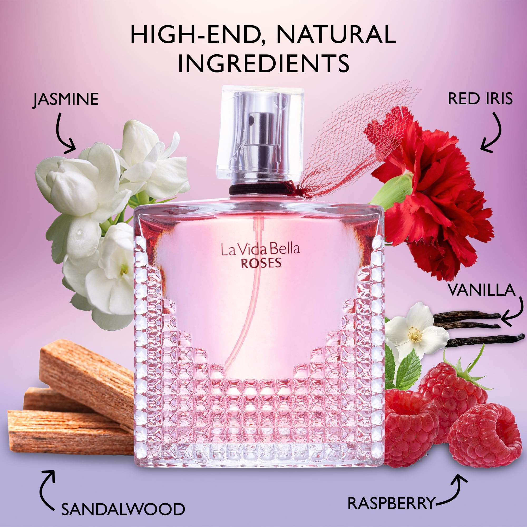 URBAN COLLECTION La Vida Bella Roses cap highlighting premium look for evenings