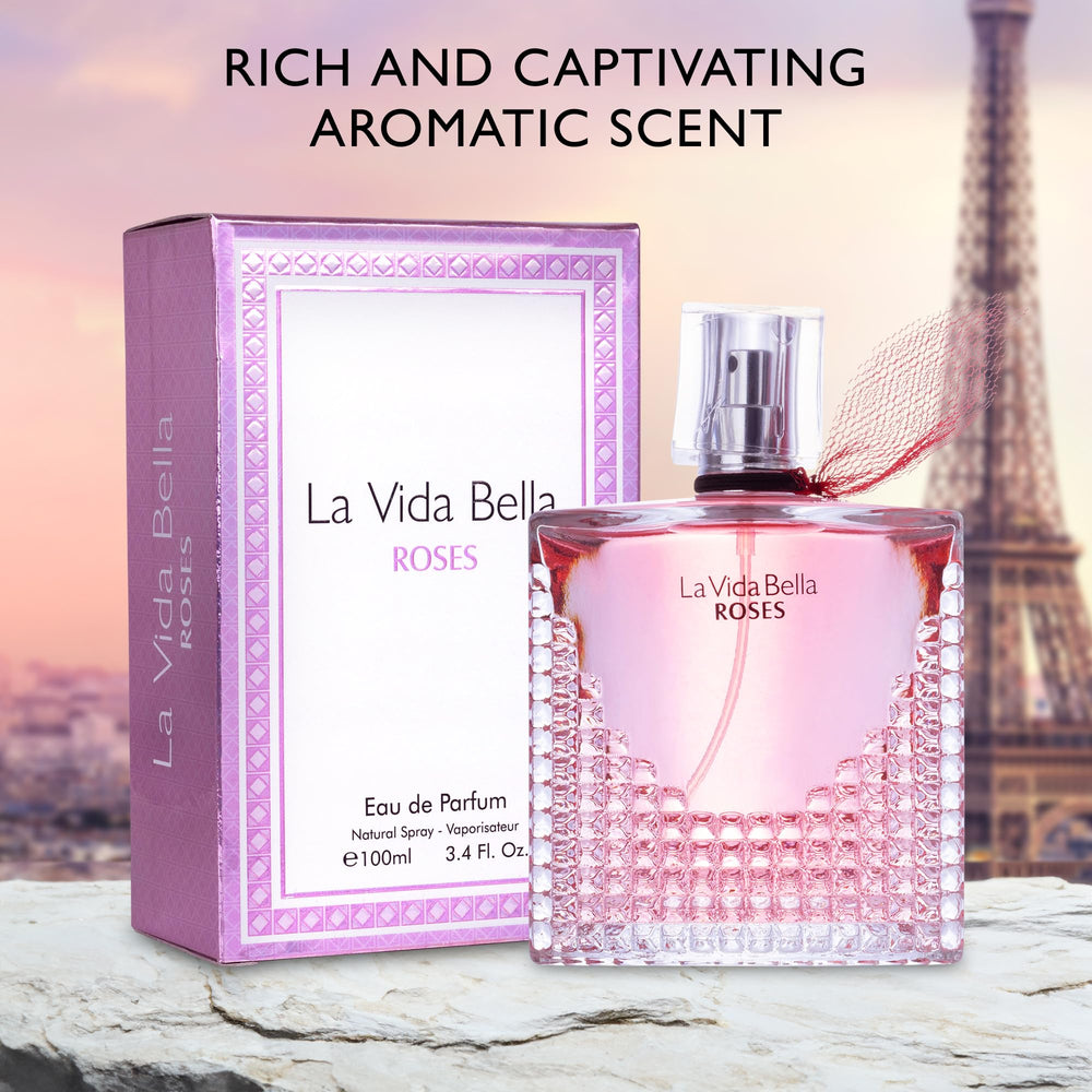URBAN COLLECTION La Vida Bella Roses top notes with raspberry highlight