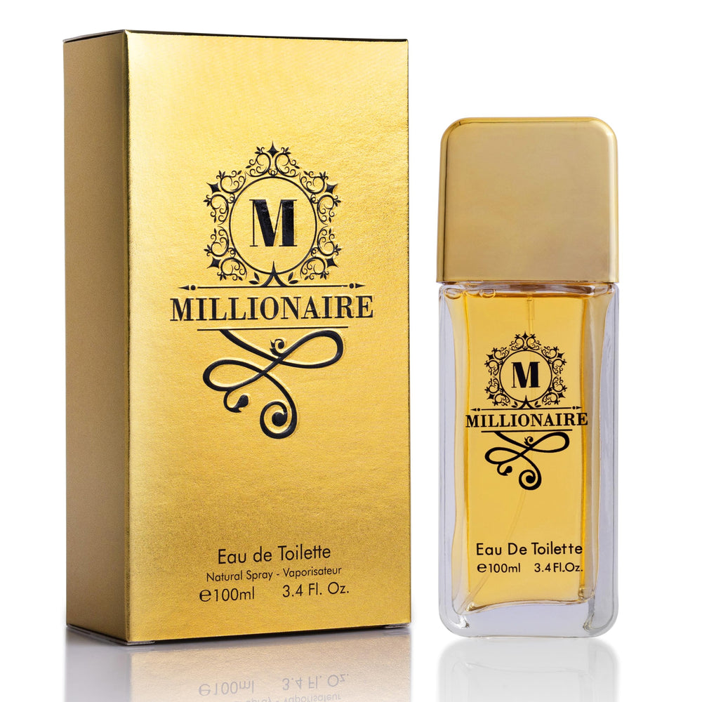 URBAN COLLECTION Millionaire EDT bottle on dresser for daily wear.