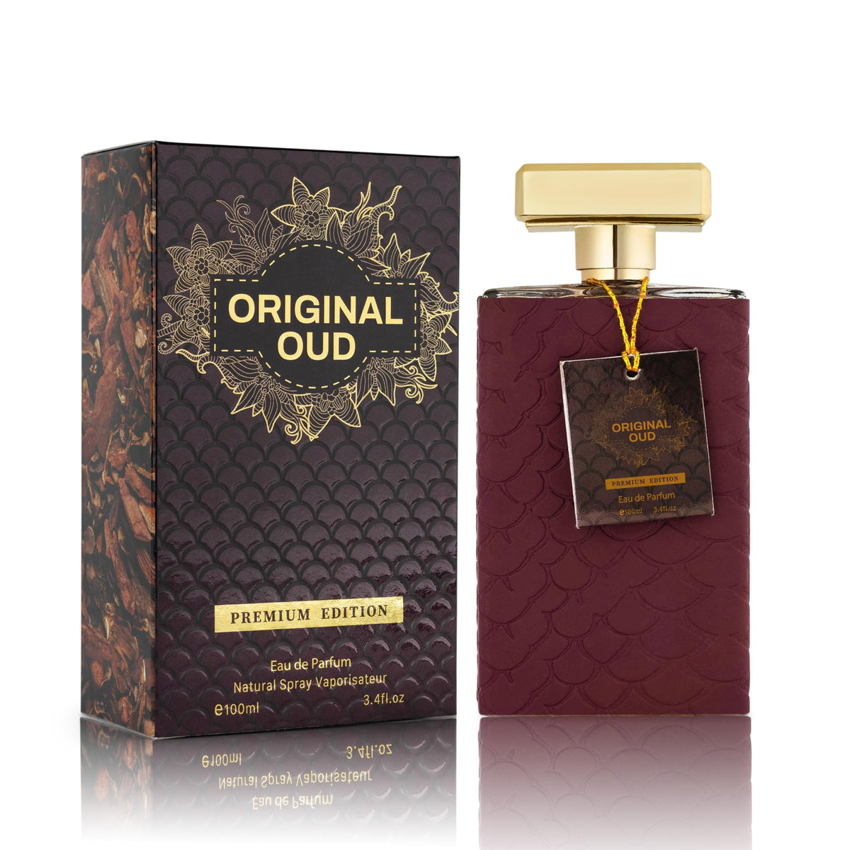 URBAN COLLECTION Original OUD Premium Edition bottle closeup highlighting amber woody notes for daily confidence.