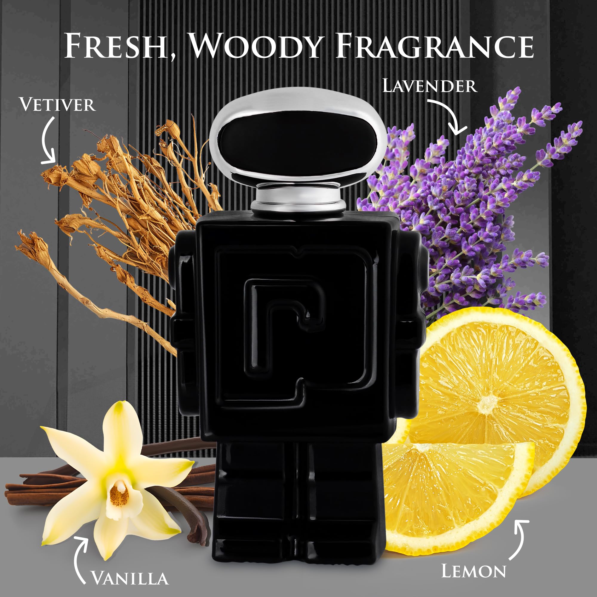 Urban Collection Robot Noir 100ml bottle close-up view