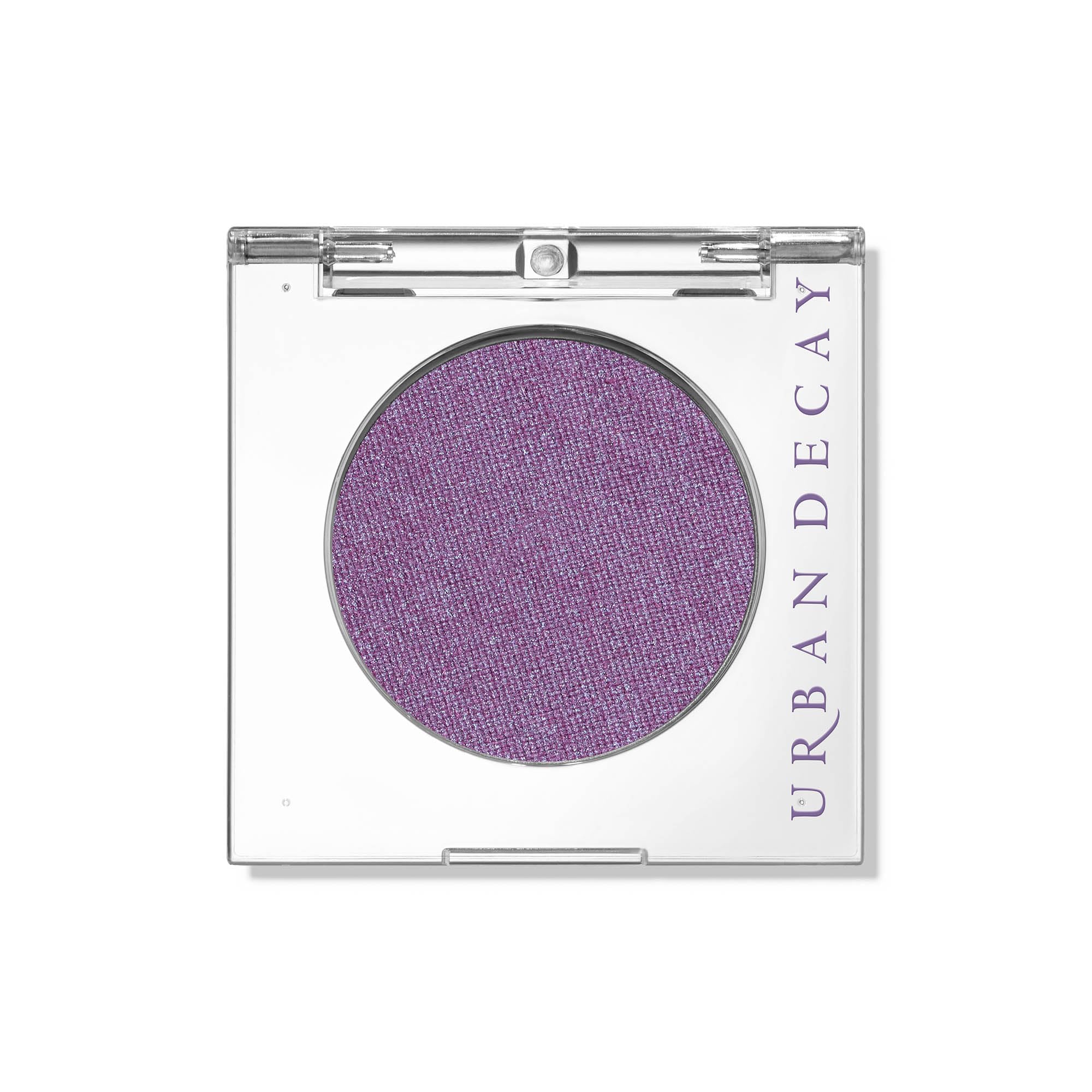 Urban Decay 24/7 Eyeshadow Single Freebird compact shows high-pigment lilac shimmer for smooth blending.
