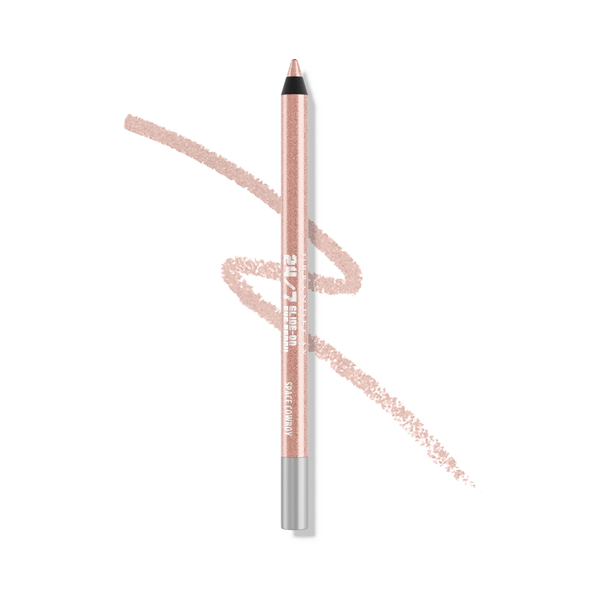 Urban Decay 24/7 Glide-On Space Cowboy closeup reveals waterproof, smudge-proof eyeliner color