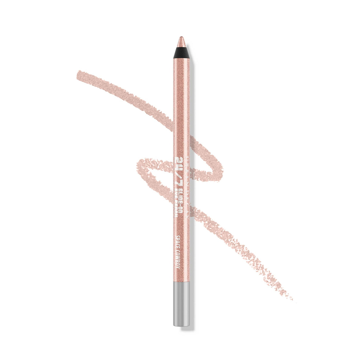 Urban Decay 24/7 Glide-On Space Cowboy closeup reveals waterproof, smudge-proof eyeliner color