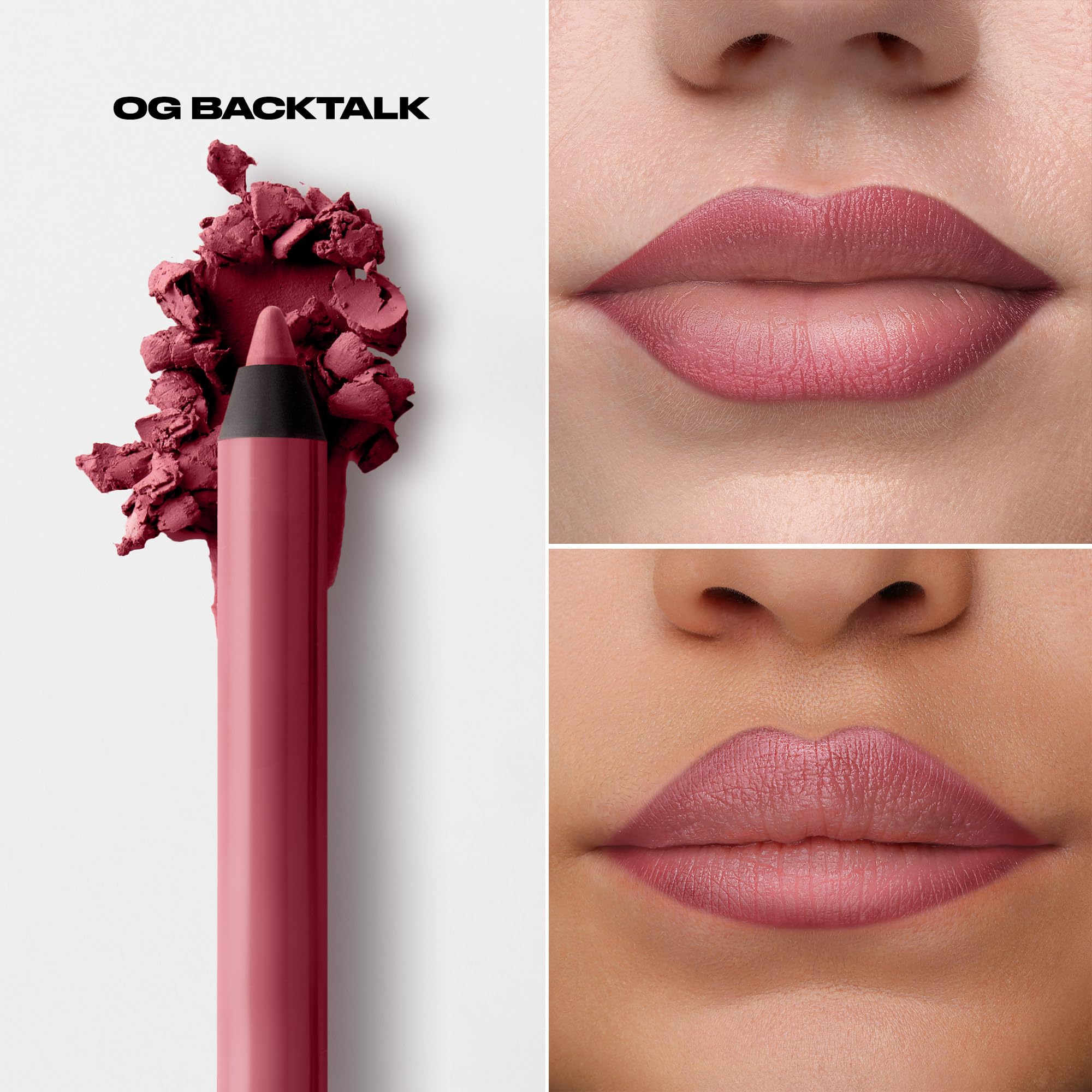 URBAN DECAY 24/7 Glide-On Lip Pencil og backtalk closeup pigment swatch highlights shade
