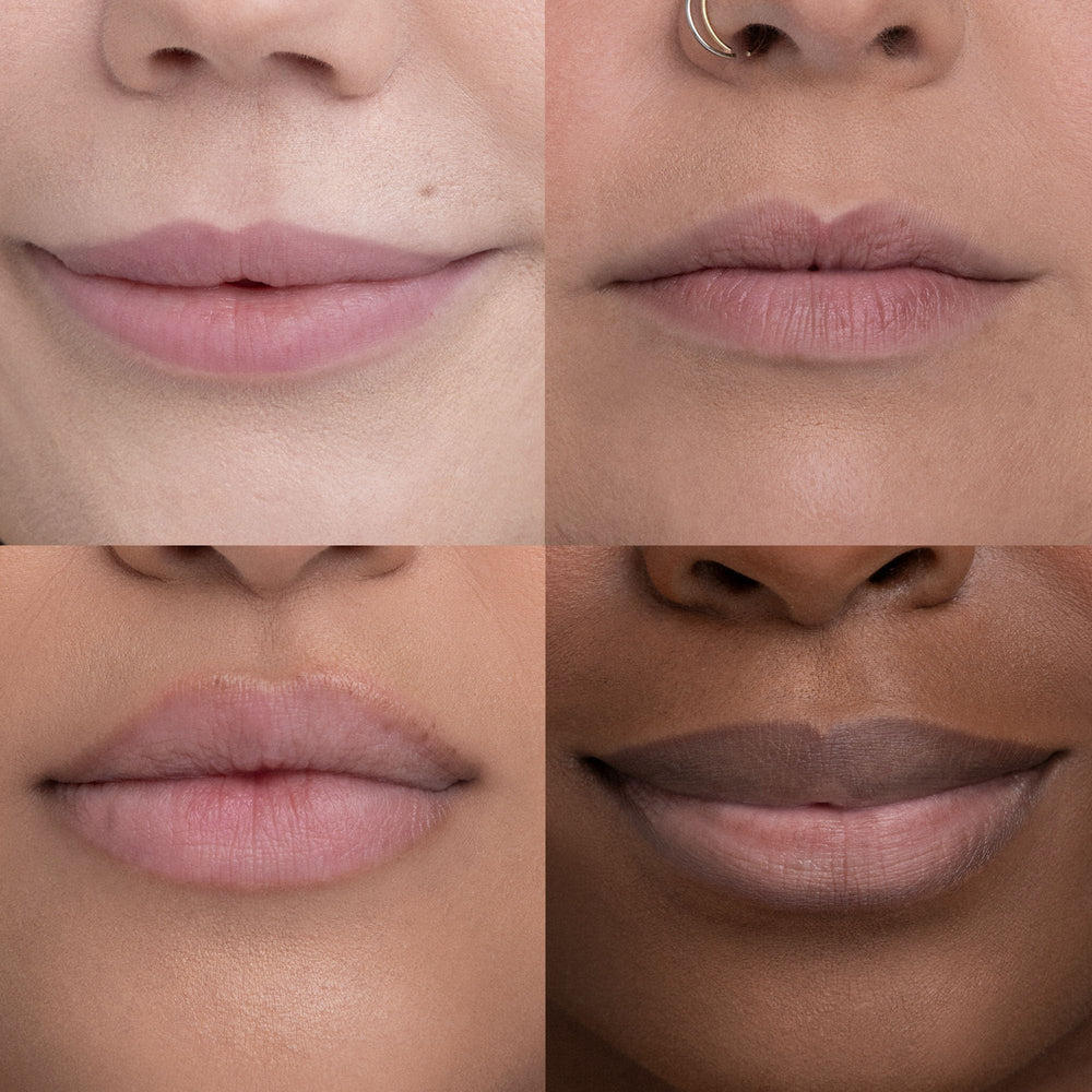 Urban Decay 24/7 Glide-On Lip Pencil priming lips application swatch.