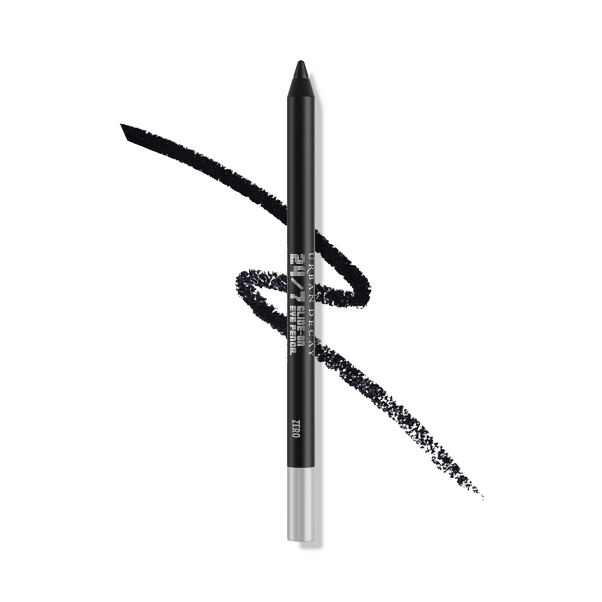 Urban Decay 24/7 Glide-On Zero Matte Black pencil close-up with creamy long-wear color