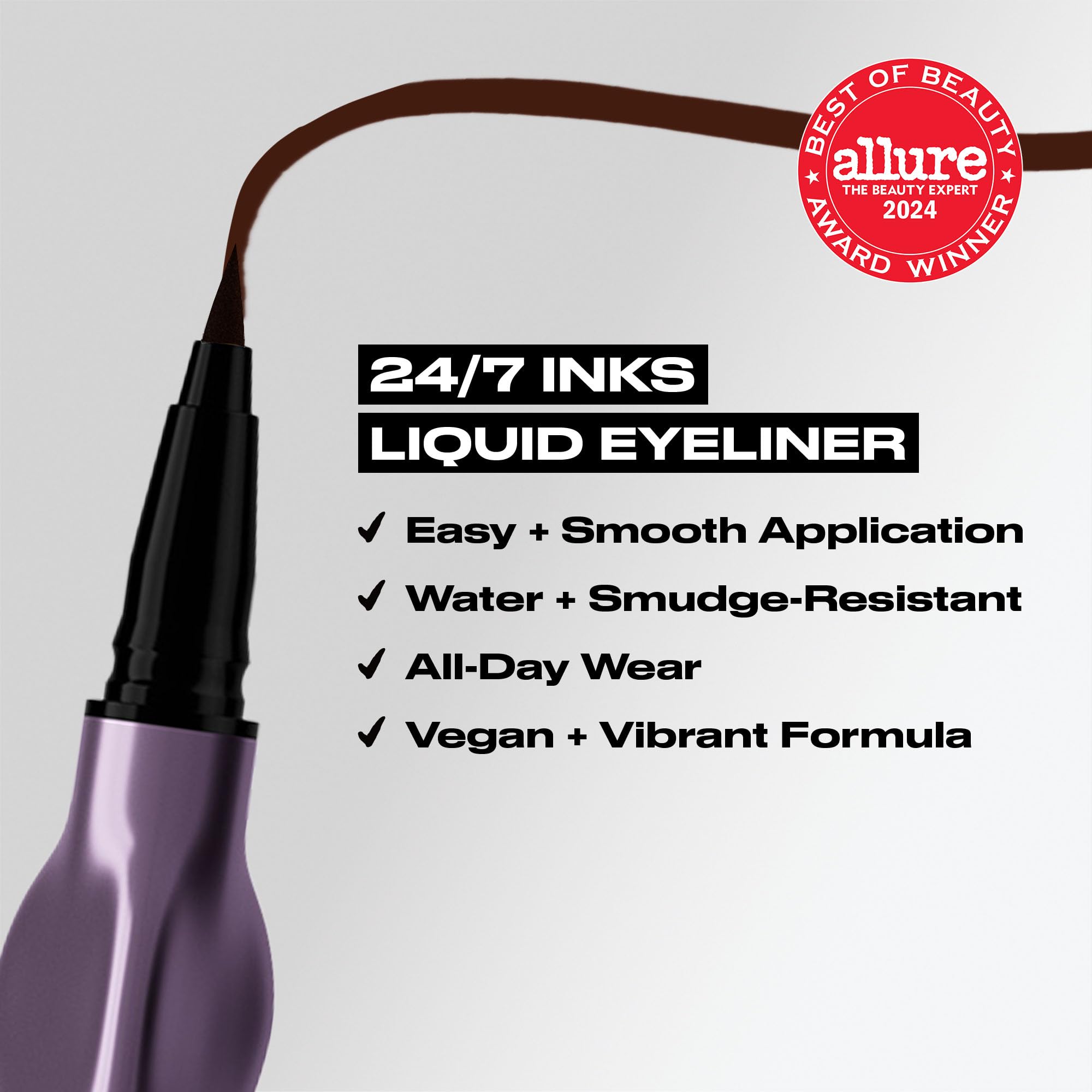 Urban Decay 24/7 Inks waterproof, smudge-proof formula resists sweat and tears for all-day wear.