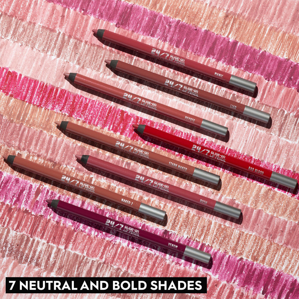 Urban Decay Ozone clear lip pencil used with Bad Blood for feather-free wear
