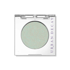 Urban Decay 24/7 Lucid teal shimmer transformer swatch showing long-lasting color payoff