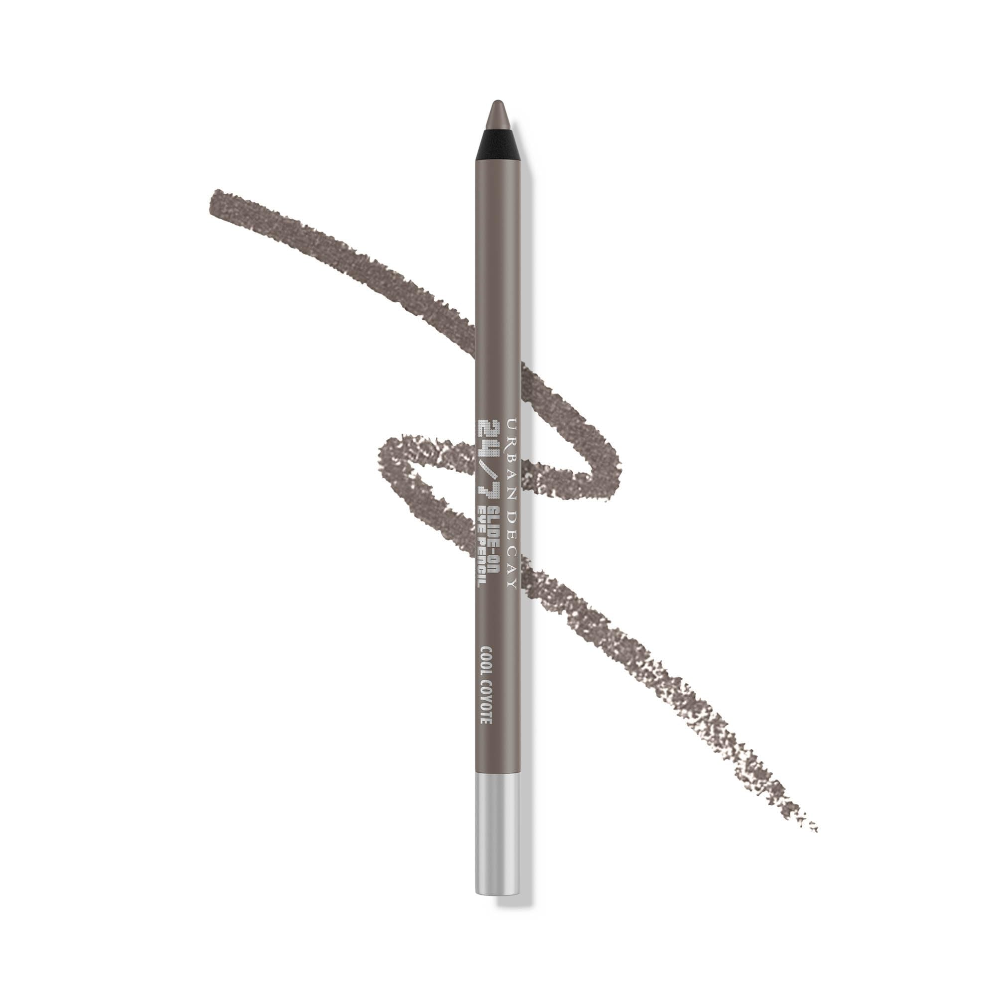 Urban Decay 24/7 Waterline Eyeliner Cool Coyote closeup shows creamy waterproof charcoal-gray for tightlining.