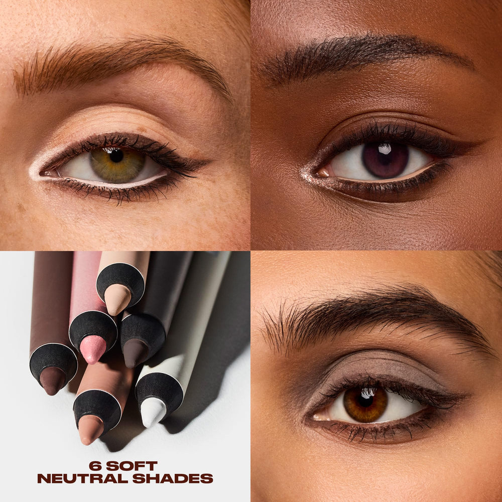 Urban Decay 24/7 Waterline Eyeliner Faux Doe shimmer beige swatch adds subtle highlight.