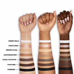 Urban Decay 24/7 Waterline Eyeliner Legend swatch displays deep charcoal-gray for precise definition.
