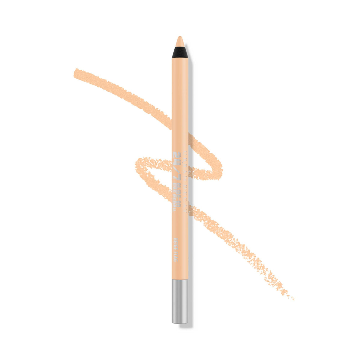Urban Decay 24/7 Waterline Eyeliner Pencil Beige Flag swatch shows brightening tone