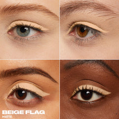 Urban Decay 24/7 Waterline Eyeliner Pencil Beige Flag applied on waterline for lasting definition