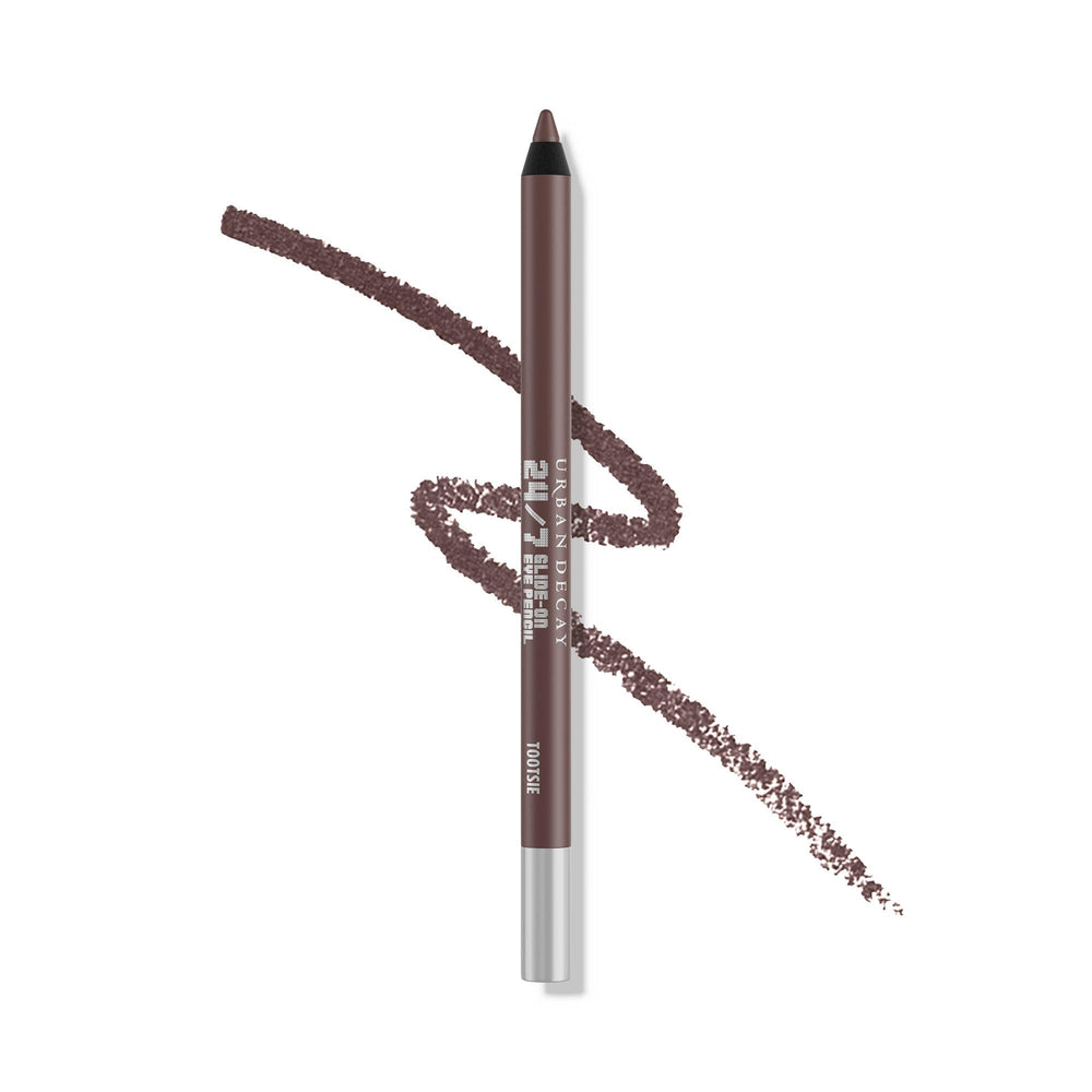 Urban Decay 24/7 Waterline Eyeliner Pencil in Tootsie, close-up, creamy brown for tightlining.