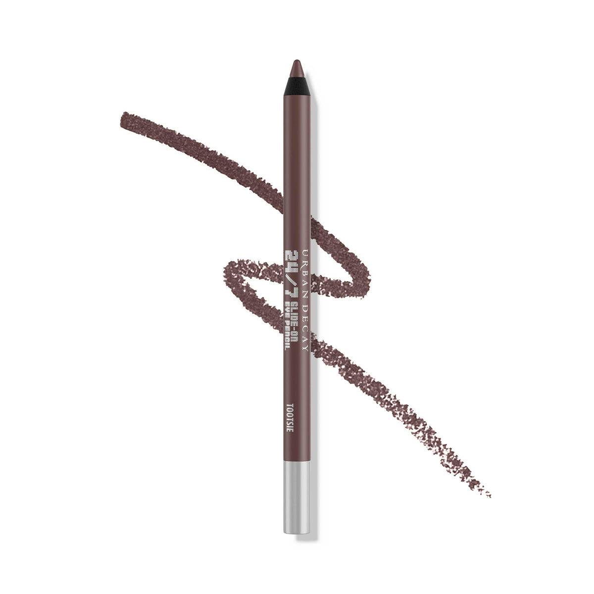 Urban Decay 24/7 Waterline Eyeliner Pencil in Tootsie, close-up, creamy brown for tightlining.