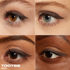 Urban Decay 24/7 Waterline Eyeliner Pencil swatch on skin in Tootsie for long-wear definition.