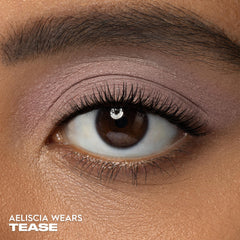 Urban Decay 24/7 Eyeshadow Tease swatches showing rich, cool taupe matte payoff