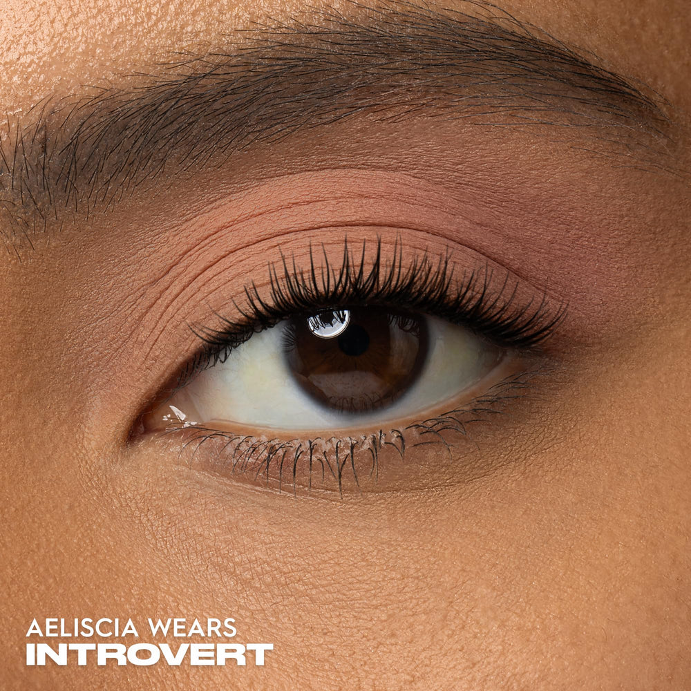 Urban Decay 24/7 Introvert peach matte swatch on skin with high pigment payoff.