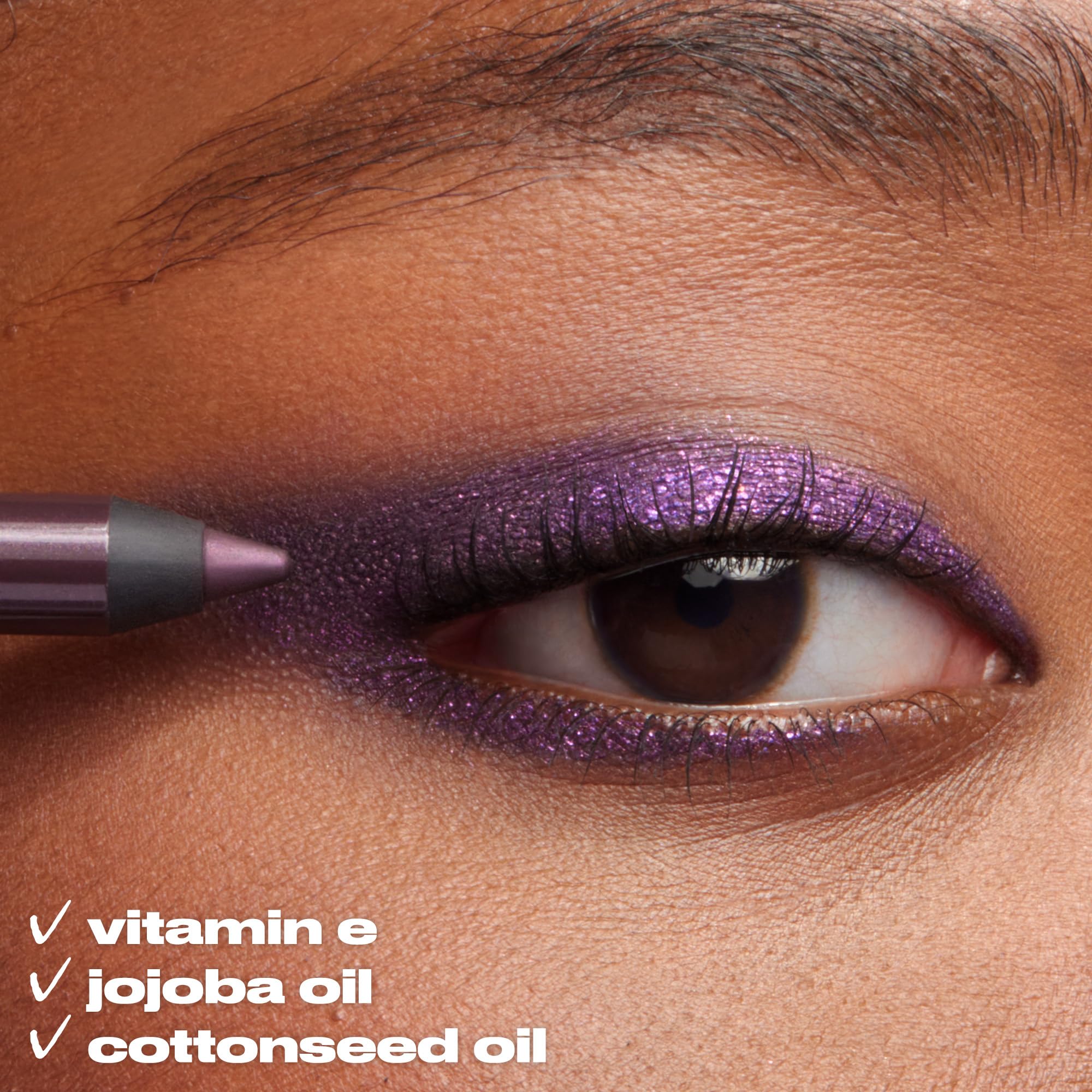 Urban Decay 24/7 packaging shot with navy shimmer branding