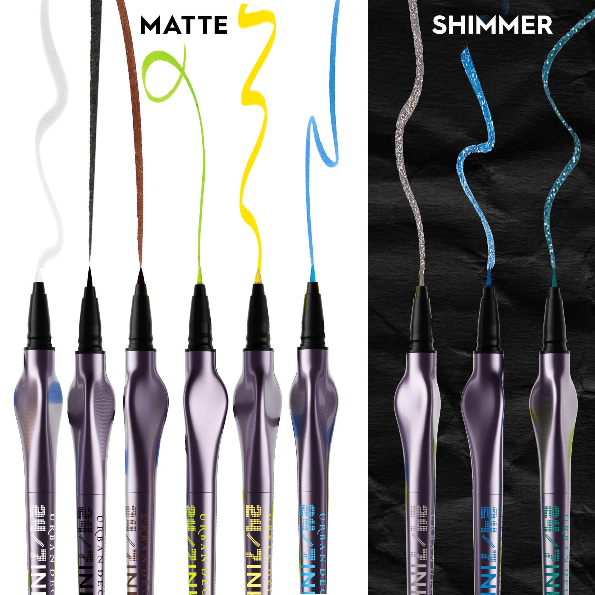 Urban Decay 24/7 Inks Precision grip ergonomic-hold aids comfortable all-day liner control.