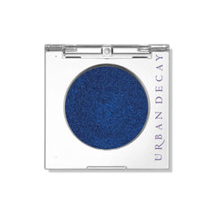Urban Decay 24/7 Longwear Eyeshadow Single Charged deep blue shimmer swatch.