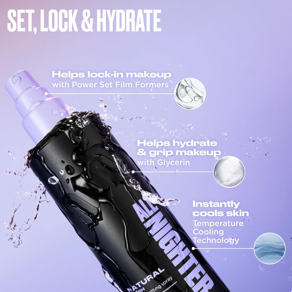 Urban Decay All Nighter glow finish creates radiant, glass-skin vibes.