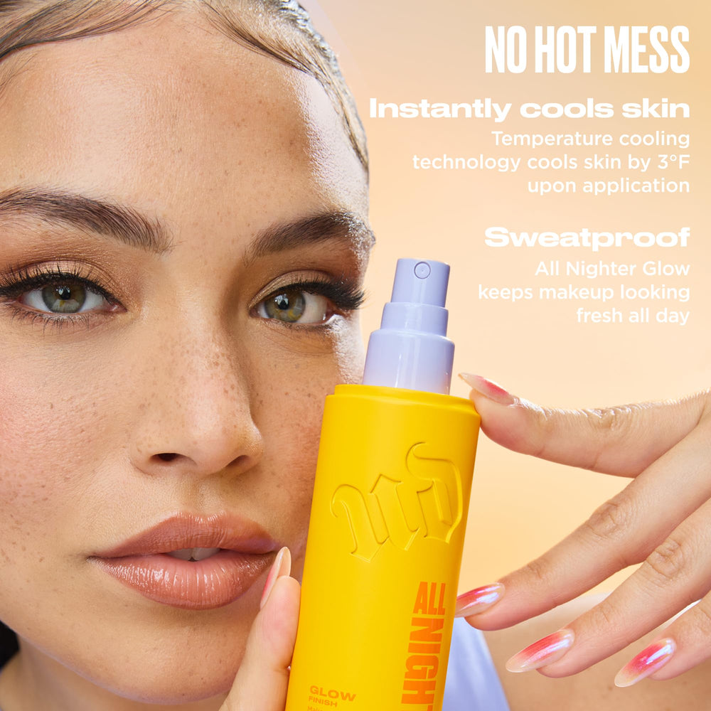 Urban Decay All Nighter Glow mist Goji berry radiance highlight
