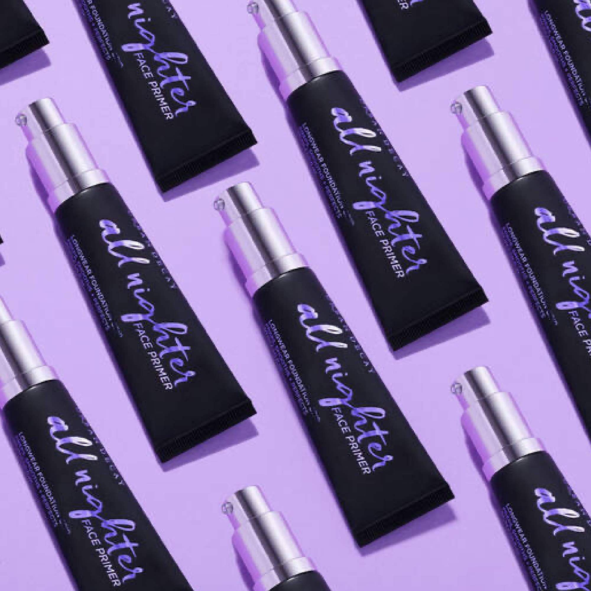 Urban Decay All Nighter primer brush-friendly texture ready for center-to-outward blend.