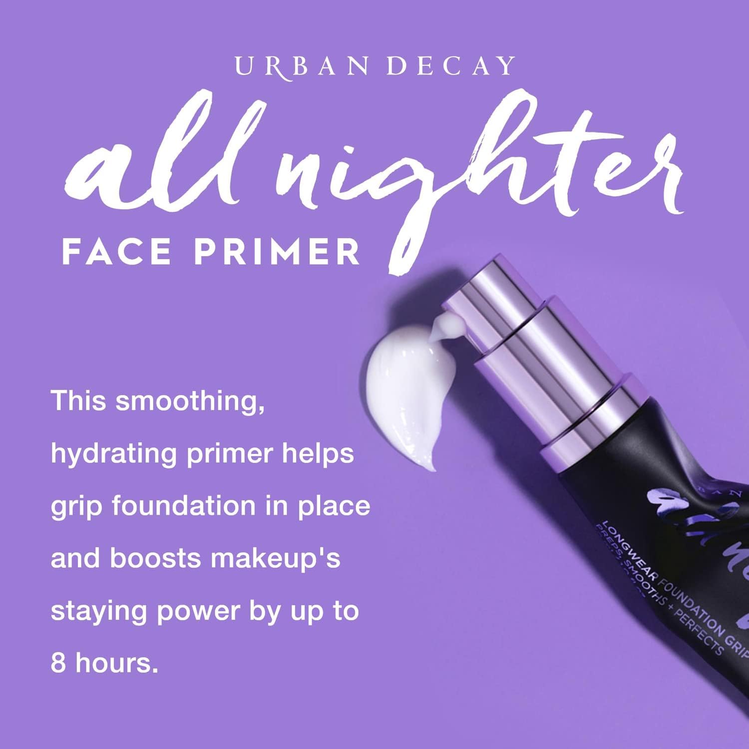 Urban Decay All Nighter primer texture swatch reveals silky finish