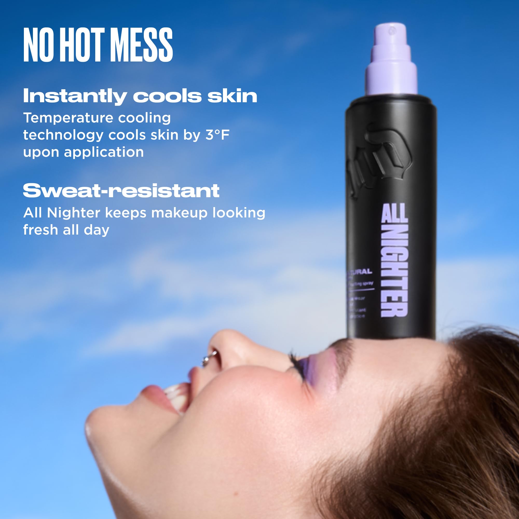 Urban Decay All Nighter sweat-resistant formula helps makeup stay put.