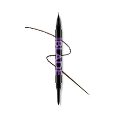 Urban Decay Brow Blade double-ended pencil application close-up for precise brows.
