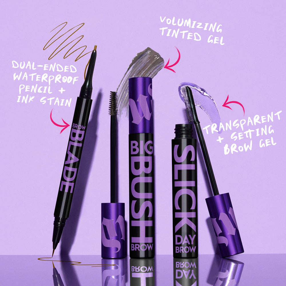 Urban Decay Brow Blade packaging view with cap close-up.