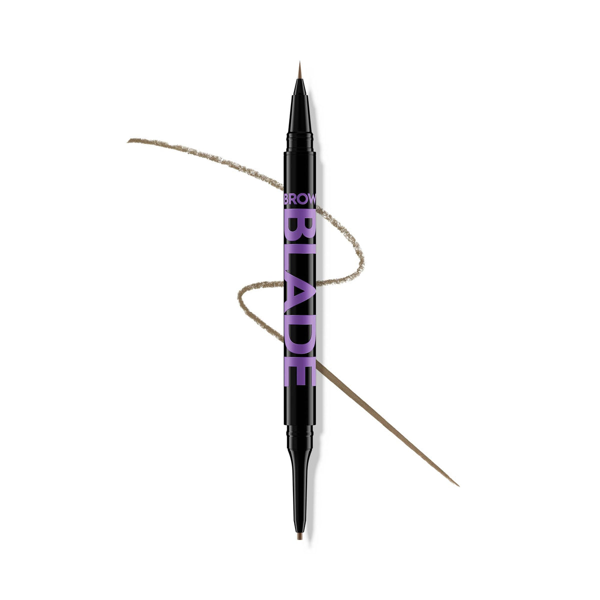 Urban Decay Brow Blade pencil stroke close-up for natural brow definition.