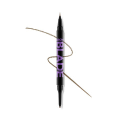Urban Decay Brow Blade pencil stroke close-up for natural brow definition.