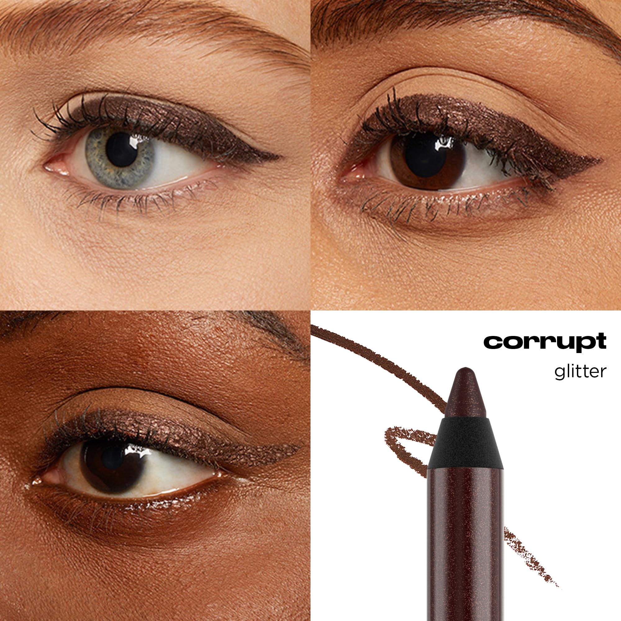 URBAN DECAY Corrupt swatches reveal dark metallic red-brown shimmer for versatile looks