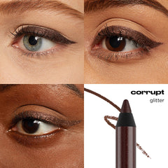URBAN DECAY Corrupt swatches reveal dark metallic red-brown shimmer for versatile looks