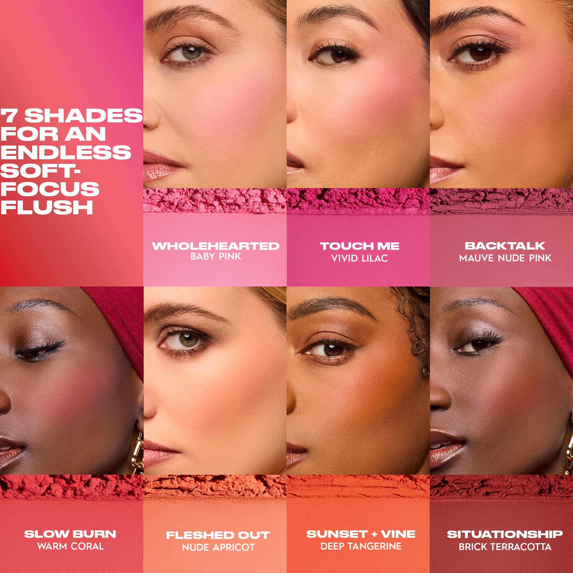 Urban Decay Face Bond Blush Suede waterproof application stays put in rain.