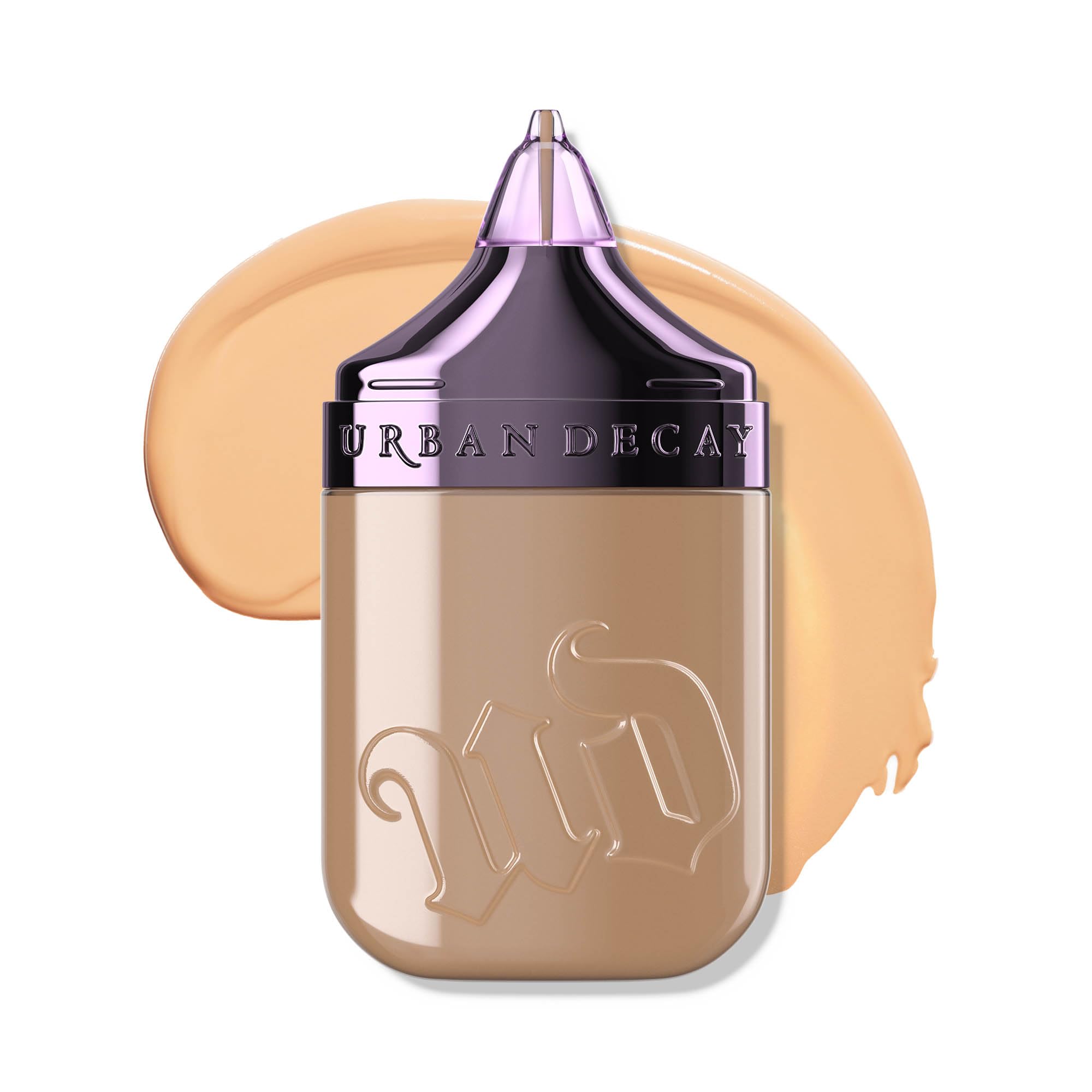 Urban Decay Face Bond bottle close-up shows self-setting formula for long wear.