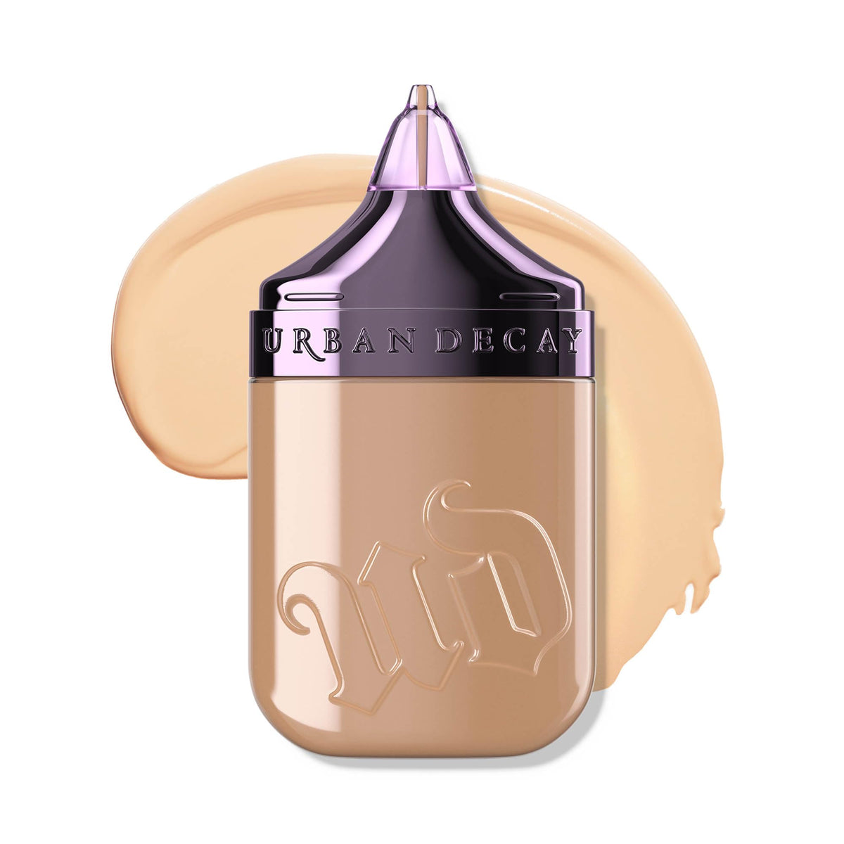 URBAN DECAY Face Bond bottle with pump showing self-setting formula for long wear