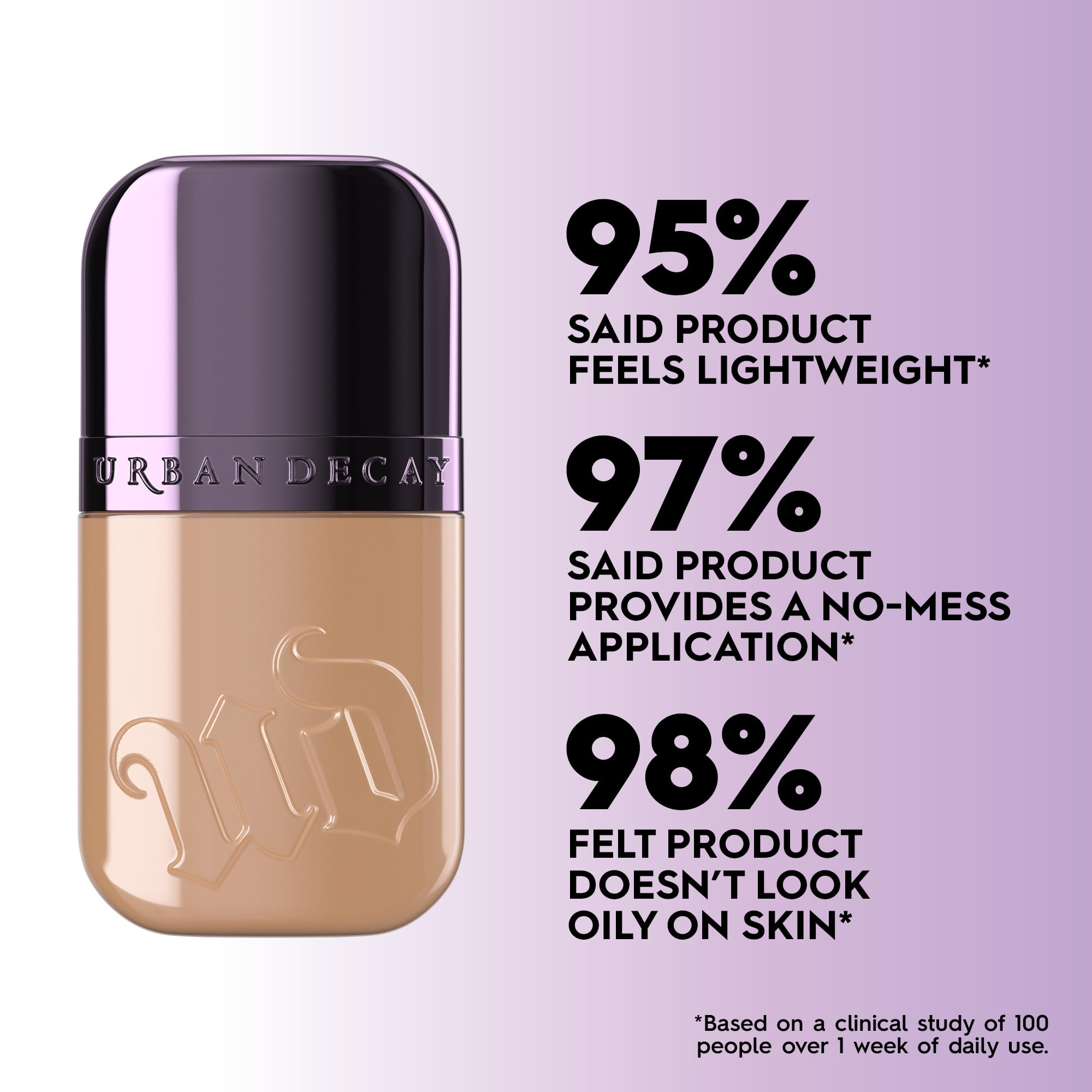 Urban Decay Face Bond brush-application builds coverage with even blending.