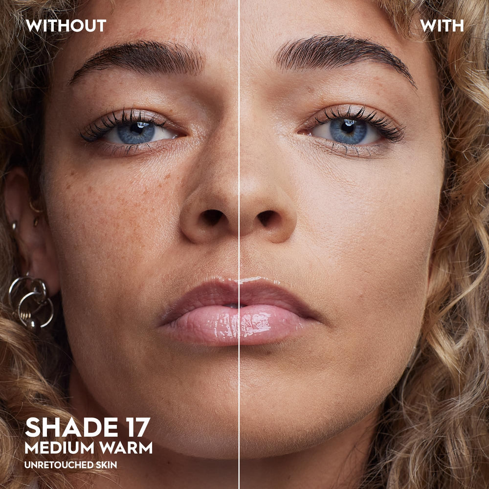 Urban Decay Face Bond swatches on arm displaying medium coverage and natural matte finish.