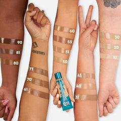 Urban Decay Hydromaniac dispenser in action suggests easy, non-greasy application.