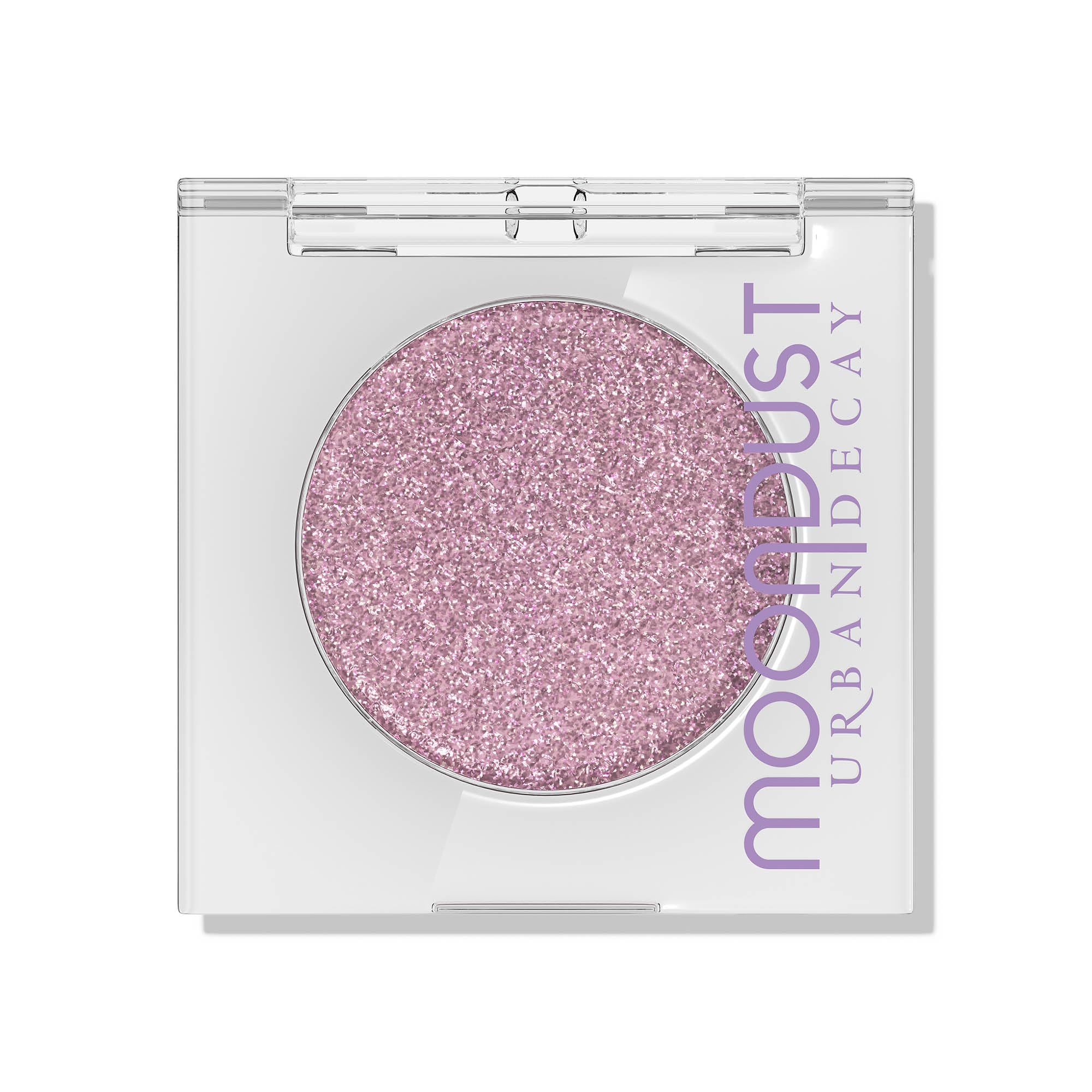 Urban Decay Moondust Lilac Sparkle swatch shows long-lasting glitter