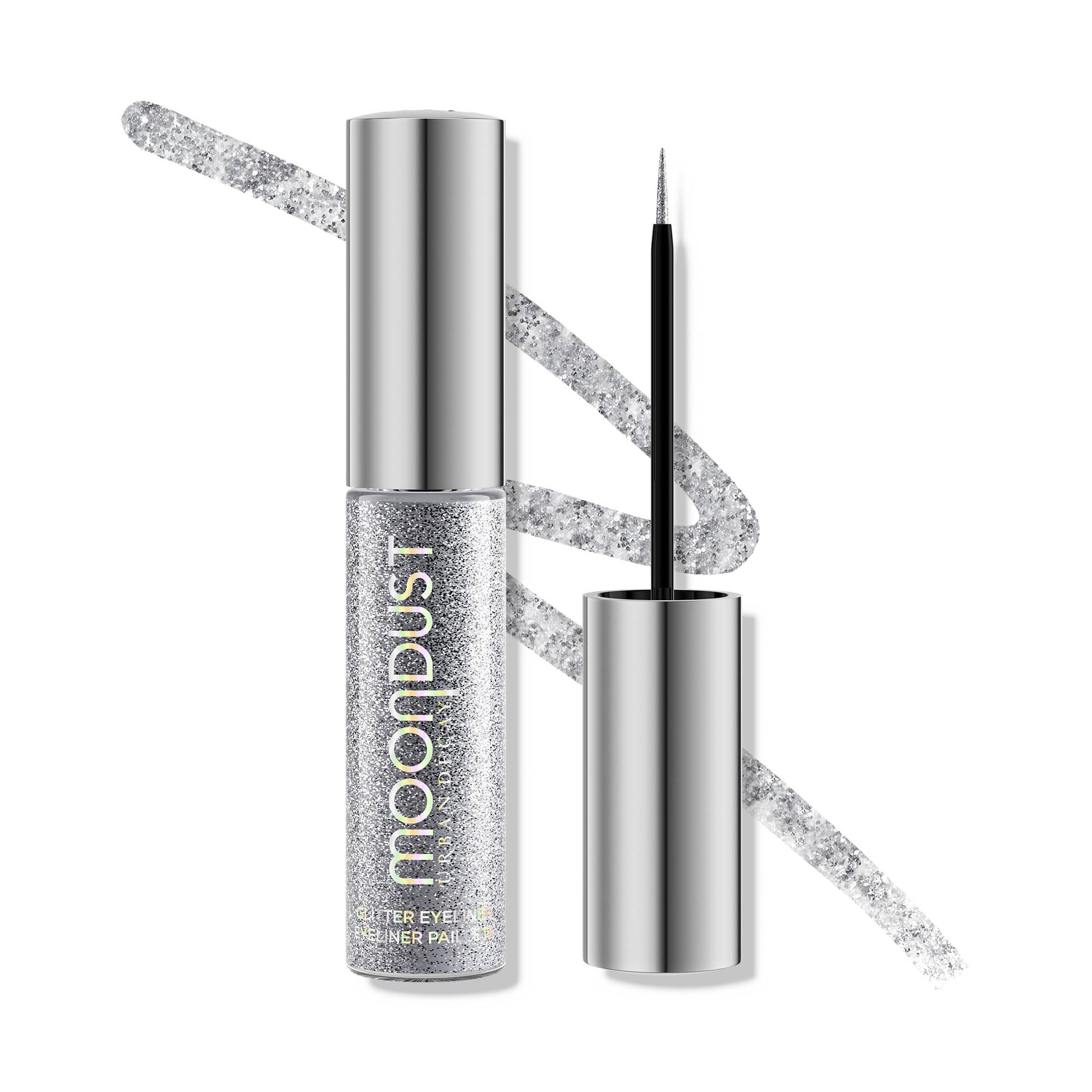 Urban Decay Moondust Glamrock silver glitter pour for precise sparkle