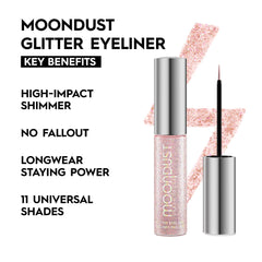 Urban Decay Moondust Grind swatch as glitter topper on lid for extra sparkle.