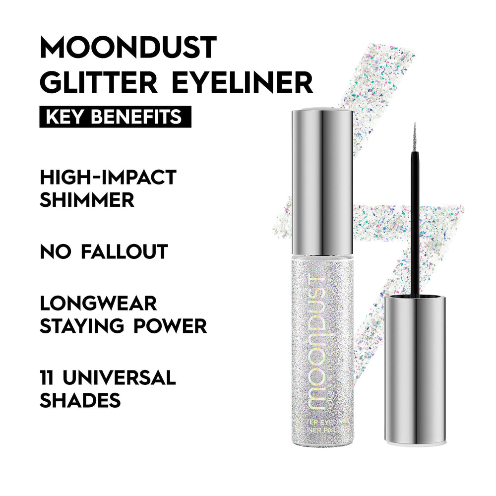 URBAN DECAY Moondust Pyro brush-precision demonstrates precise lines for clean definition.