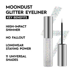 URBAN DECAY Moondust Pyro brush-precision demonstrates precise lines for clean definition.